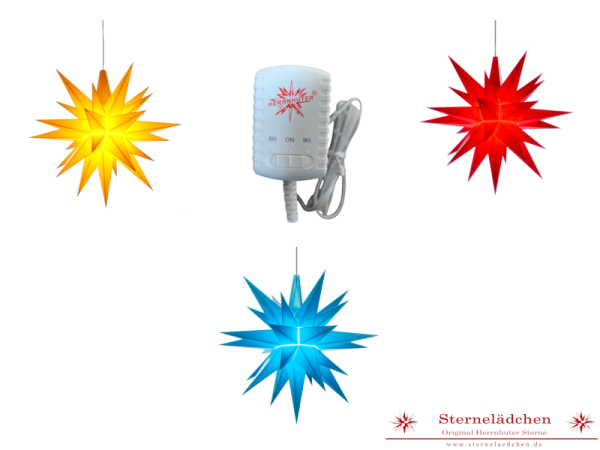 Sterne-Set A1e gelb/blau/rot